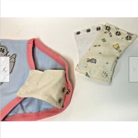 Pk of 2 Add-a-size Baby one piece clothing garment extender snap false bottoms - Picture 3 of 3